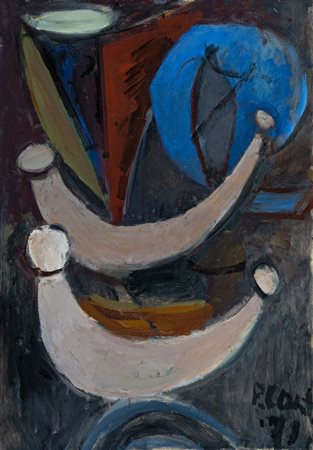 Primo Conti (Firenze, 1900 - Fiesole (Fi), 1988) Composizione, 1971 Olio su...