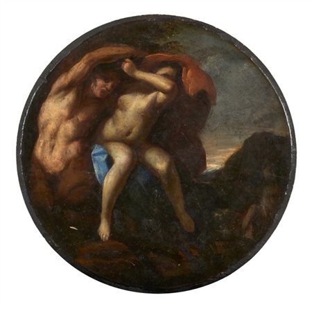 Maestro del secolo XVII

"Nesso e Deianira"
olio su tavola circolare (d. cm 29)