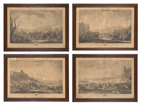 F. Simonini (1686-1753), T. Viero (1740-1819). Gruppo di quattro incisioni del