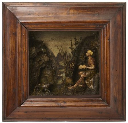 Ceroplasta del secolo XVIII. Composizione in cera policroma raffigurante San Ro