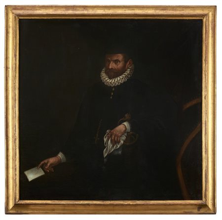 Scuola lombarda del secolo XVI

"Ritratto di gentiluomo con gorgiera"
olio su t