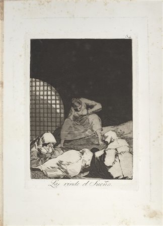 Francisco Josè Goya y Lucientes "Las rinde el Sueno", dalla serie "Los Caprichos