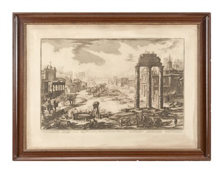 Giovanni Battista Piranesi "Veduta di Campo Vaccino", dalla serie "Vedute di Rom