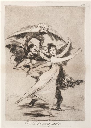 Francisco Josè Goya y Lucientes 'No te escaparàs'', dalla serie ''Los Caprichos'