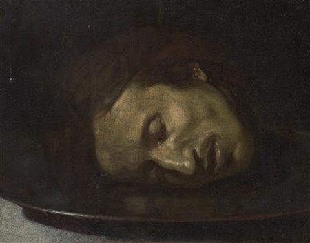Scuola della fine del secolo XVII

"Testa del Battista"
olio su tela (cm 30x39)