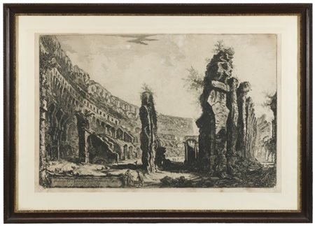 Giovanni Battista Piranesi "Veduta interna del Colosseo", dalla serie "Vedute di