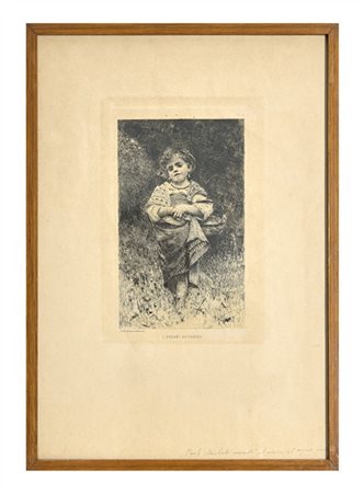 Francesco Paolo Michetti "L'enfant au panier"
acquaforte (cm 20,2x12,2)
firmata
