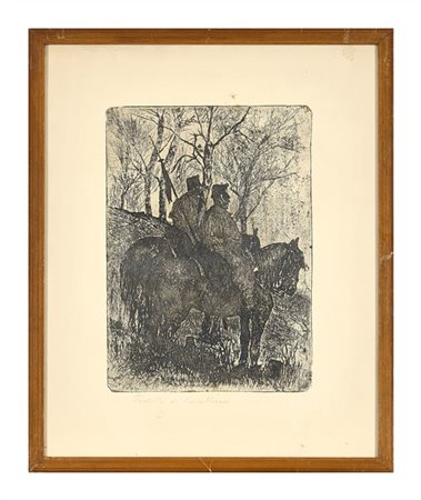 Giovanni Fattori Gruppo di tre acqueforti appartenenti alla cosiddetta "tiratura