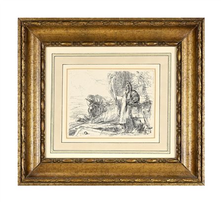 Giambattista Tiepolo "Filosofo in piedi e due figure", dalla serie "Vari Capricc