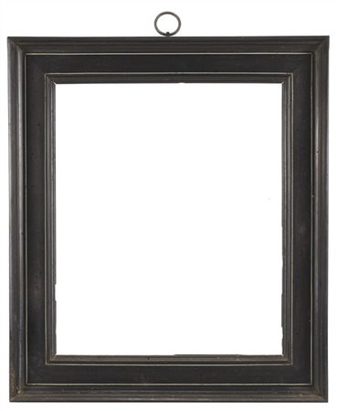 Cornice in legno ebanizzato a doppio ordine con filettatura in osso. Secolo XVI