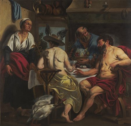 Da Jacob Jordaens, scuola del secolo XIX

"Giove e Mercurio in visita a Filemon