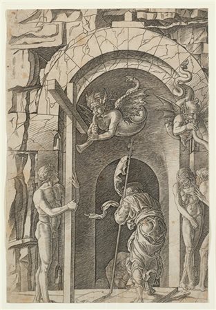 Scuola di Andrea Mantegna

"La Discesa al Limbo"
bulino (mm 32x22)
in cornice (