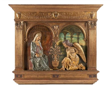 Scultore della fine del secolo XIX. "Annunciazione" 