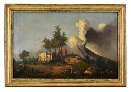 Ignoto del secolo XIX
"Etna"
olio su tela (cm 48,5x77)
in cornice dorata del se