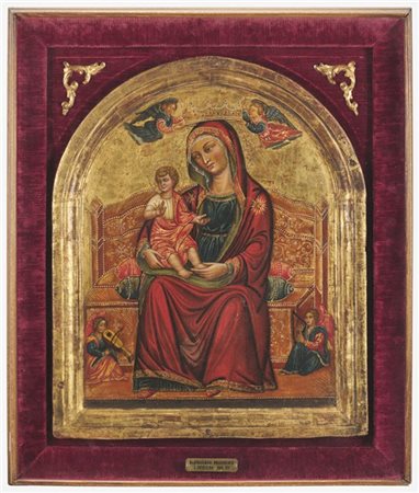 Scuola della fine del secolo XVI

"Madonna in trono con Bambino e angeli musica