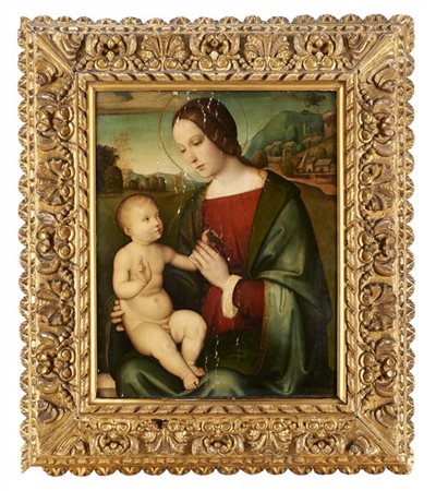 Probabilmente bottega di Francesco Francia

"Madonna con Bambino"
olio su tavol