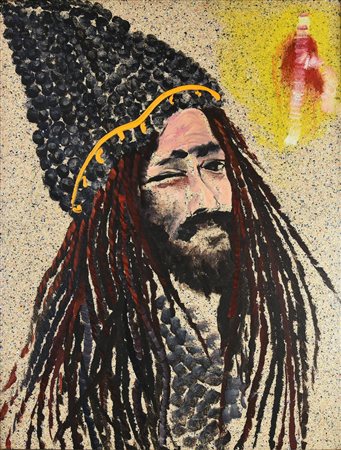 Aldo Mondino (1938 - 2005) SODHU 5, 2000 olio su linoleum, cm 81x61 sul...