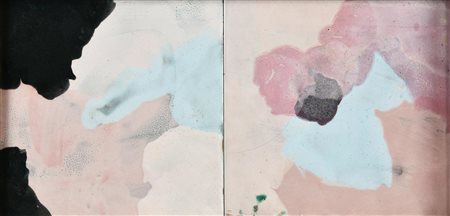 Fausto Melotti (1901 - 1986) SENZA TITOLO smalto su ceramica, cm 24x24...