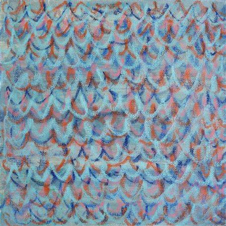 Simona Weller (1940) CIELO, 1974 olio e pastello ad olio su tela, cm 30x30...