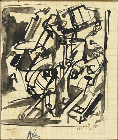 Emilio Vedova (1919 - 2006) STUDIO PER ''MACCHINA DEL... PARADOSSO'', 1950...