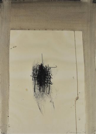 Emilio Scanavino (1922 - 1986) SENZA TITOLO pastello e acquerello su carta,...