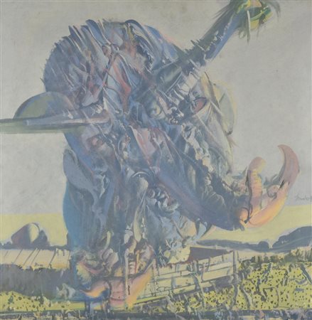 Djuric Miodrag (1933 - 2010) LA GALERIE DES ANCETRES X, 1970 olio su tela, cm...