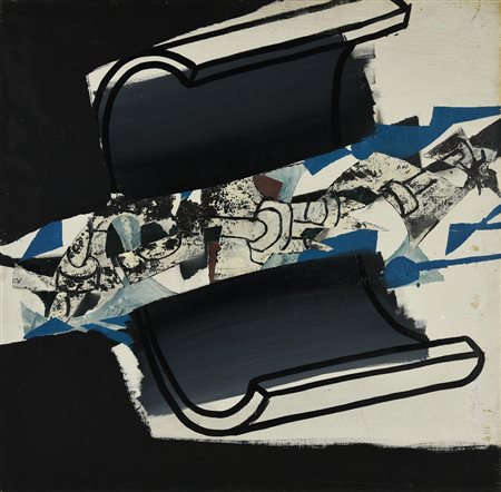 Paolo Schiavocampo (1924 - 2022) SENZA TITOLO, 1968 olio su tela, cm 70x70...