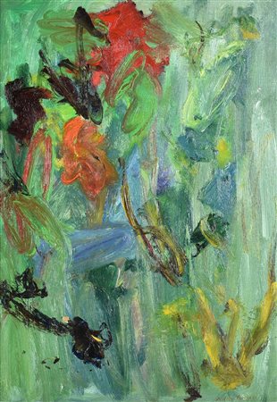 Ernesto Treccani (1920 - 2009) SENZA TITOLO olio su tela, cm 50x35 firma...