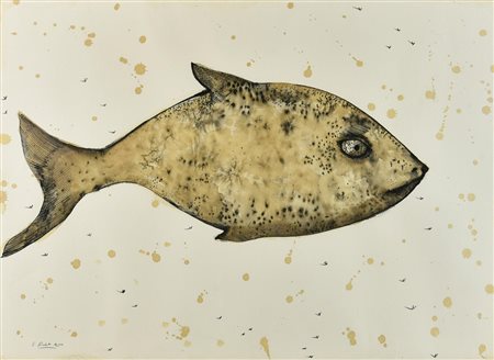 Enrico Colombotto Rosso (1925 - 2013) SENZA TITOLO tecnica mista su carta, cm...