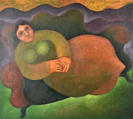 Gaetano Tranchino (1938) SENZA TITOLO, 1970 olio su tela, cm 72x80 firma e data