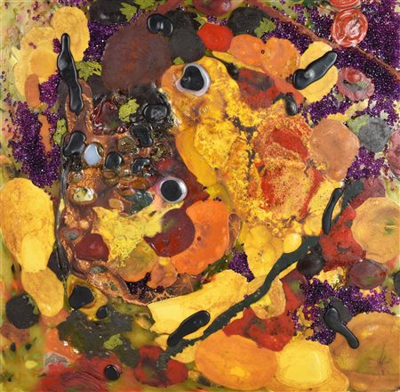 Omar Ronda (1947 - 2017) GENETIC FUSION, 1989 materie plastiche, cm 45x45 sul...