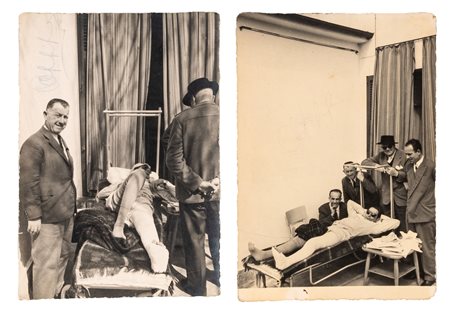 COPPI FAUSTO - IL 'CAMPIONISSIMO' DI CICLISMO SUL LETTO DI OSPEDALE CON LA...