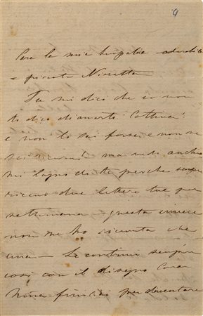 GARIBALDI RICCIOTTI - Lettera manoscritta autografa1870 ca.Lettera...