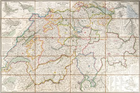 CARTE ROUTIERE DE LA SUISSE (A COLORI)Presso l'Incisore ed Editore Giocondo...