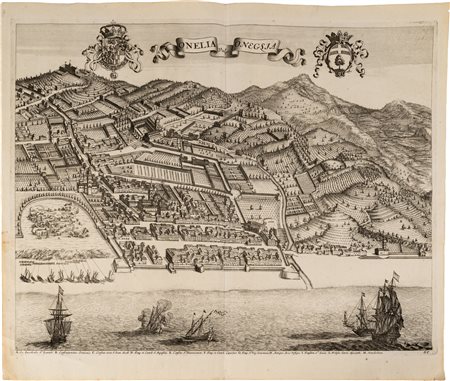 ONEGLIA - Antica Stampa tratta dall'opera 'Theatrum Statuum Regiae...