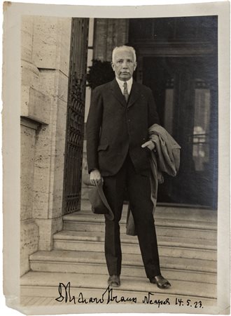STRAUSS RICHARD (1864 - 1949) - FOTOGRAFIA DEL GRANDE MUSICISTA CON FIRMA...