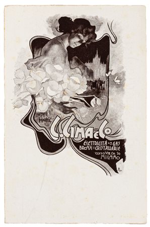 CARTOLINA PUBBLICITARIA - C.CIMA & C., ELETTRICITA', GAS, BRONZI,...