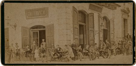 FOTOGRAFIA D'EPOCA ALBUMINA - CAFFÈ RONCHI - ALTAMURAFine '800Fotografia...