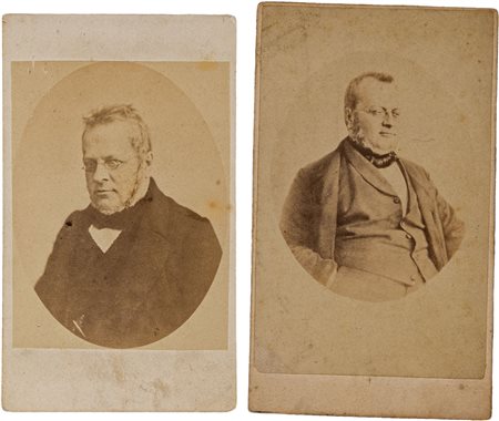 LOTTO N. 2 fotografie originali d'epoca in albumina - CAMILLO BENSO CONTE DI...