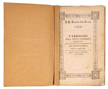 LIBRETTO D'OPERA - I LOMBARDI ALLA PRIMA CROCIATAIl volumetto contiene: I...