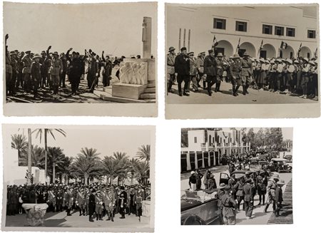 LOTTO n. 4 FOTOGRAFIE RAFFIGURANTI LA VISITA DI Vittorio Emanuele III in...