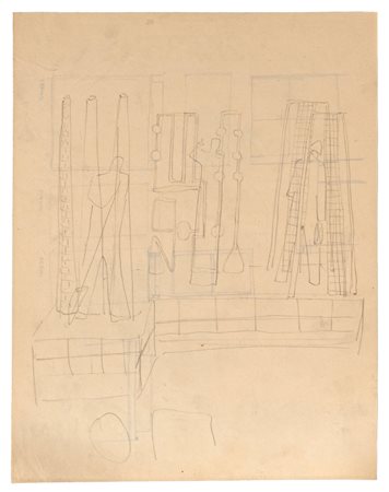 MELOTTI FAUSTO - DisegnoMatita su cartaCm. 28 x 21,7Certificato dell'Archivio...