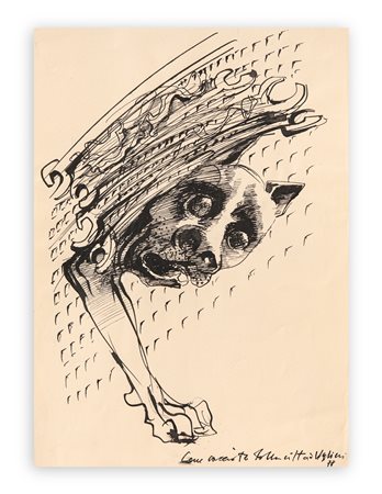 TINO VAGLIERI (1929-2000) - Cane cacciato dalla città, 1978