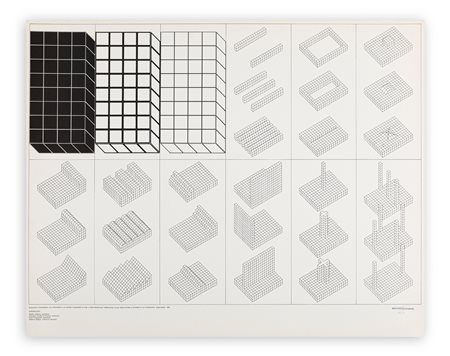 SUPERSTUDIO GROUP (1966-1986) - Istogrammi d'architettura con riferimento a un reticolo trasponibile in aree o scale diverse per l'edificazione di una natura serena e immobile in cui riconoscersi, 1969
