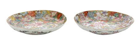 Cina
Coppia di piattini “millefiori”