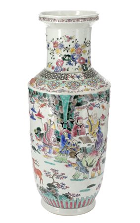 Cina
Vaso a balaustro con il banchetto degli immortali