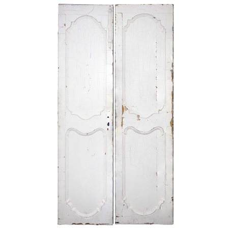 Porta a due ante rilaccata bianca, XVIII