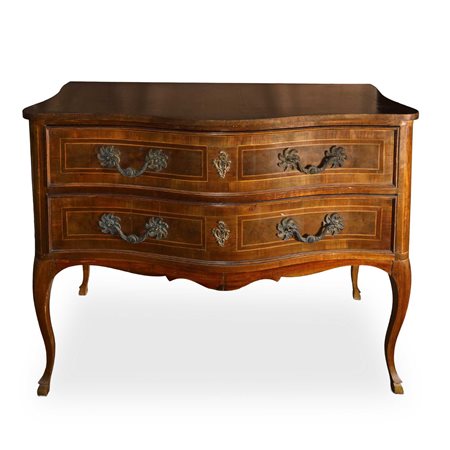 Cassettone 2 cassetti stile Luigi  XV, 20° secolo