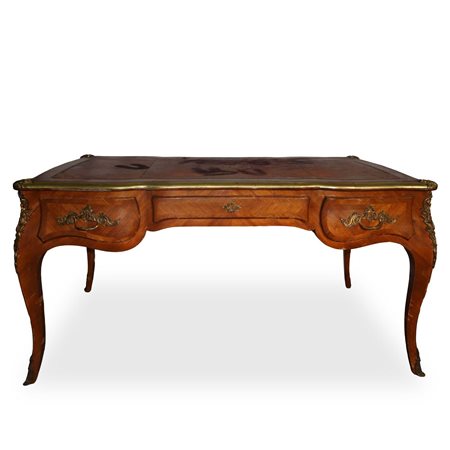 Scrivania bureau plat con dettagli oro