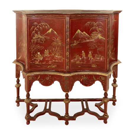 Mobile cabinet con motivi decorativi cinesi, France 19° secolo